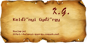 Kelényi György névjegykártya
